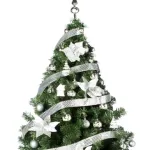 Arbolito Navidad Montañes Deluxe 1.80mts Con Adornos Plata