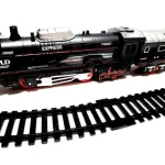 Pista De Tren A Pila Vias 1 Locomotora +3 Vagones Juguete