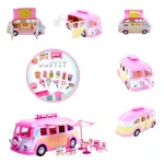 Camion De Dulces Y Helados Con Accesorios Para Muñecas Color Rosa