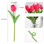 Tulipan Artificial Flores Artificiales Decoracion Ramo X20