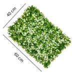 Jardin Vertical Artificial Muro Verde Panel Frondoso Plantas Color Verde/blanco