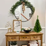 Arbolito Navidad Mini 60cm Con Base De Tronco Natural