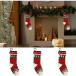 Botas Navideñas Xl Tejidas Decoracion Navidad Adorno X1