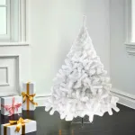 Arbol De Navidad Blanco Montañes Deluxe 1,50mts Pie Metal