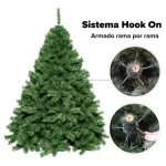 Arbol De Navidad Imperial 1.3mts Base Metálica - Alta Gama Color Verde