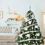 Arbolito Navidad Extra Lujo Patagonia 2.10mt + Adornos Plata