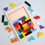 Puzle Tetris, 100% Madera, 40 Piezas, Top Gift Challenge