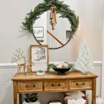Arbolito Navidad Mini 60cm Con Base De Tronco Natural