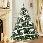 Arbolito Navidad Extra Lujo Patagonia 2.10mt + Adornos Plata