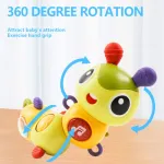Sonajero Bebe Oruga Movil Luz Didactico Para Bebe