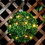 Media Esfera Decoracion Cesped Artificial Arbusto 25cm