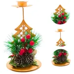 Candelabro Porta Velas Metalicos Decorativos Navidad 15cm 