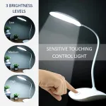Lampara De Mesa Usb Velador Escritorio Luz Led Blanca