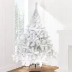 Arbol De Navidad Blanco Montañes Deluxe 2,10mts Pie Metal