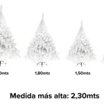 Arbol De Navidad Blanco Montañes Deluxe 2,10mts Pie Metal