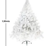 Arbol De Navidad Blanco Montañes Deluxe 1,30mts Pie Metal