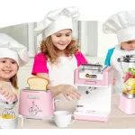 Set Electrodomésticos De Juguete 3 Piezas Con Luz Y Sonido Color Rosa Claro