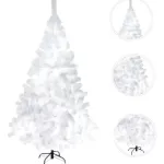 Arbol Navidad Blanco Tronador De Lujo 2.10mts Base Metálica