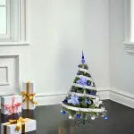 Arbol Navidad Tronador 1,20 + Kit 30 Azul Plata Black Friday