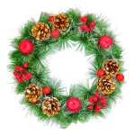 Corona Navideña Decorada Adornos Navidad 38cm 