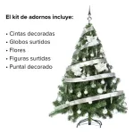 Arbolito Navidad Montañes Deluxe 1.30mts Decoración Plata 