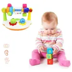 Set De Actividades Musical Sonajero Con Luz Para Bebe Color Blanco