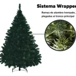 Árbol De Navidad Tradicional Expreso Polar Montañes Deluxe De 1.5m Verde Oscuro