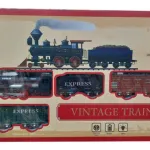 Pista De Tren A Pila Vias 1 Locomotora +3 Vagones Juguete