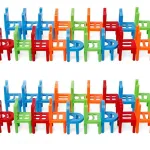 Torre De Sillas Juego De Mesa Equilibrio Balance Chairs Color Rojo