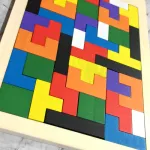 Puzle Tetris, 100% Madera, 40 Piezas, Top Gift Challenge