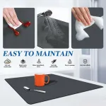 Escurridor Platos Mat Secaplatos Absorbente Secado Rapido Color Negro
