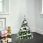 Arbolito Navidad Montañes Deluxe 1.30mts Decoración Plata 