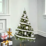 Arbolito De Navidad Tronador De Lujo 2,10m Kit 60 Plata Deco