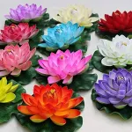 Flor De Loto Flotante Flores Artificiales Decoracion X1