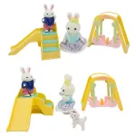 Casita De Conejos Familia Con Accesorios Juego Tobogan Color Rosa
