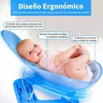 Silla De Baño Mecedora Plegable Bebe Pileta Bañera Color Celeste Mecedora Baño