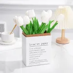 Tulipan Artificial Flores Artificiales Decoracion Ramo X5