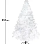 Arbol De Navidad Arbolito Pino Blanco Tronador De Lujo 1.50m Pie Metal Deco