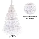 Arbol Navidad Blanco Tronador De Lujo 2.10mts Base Metálica