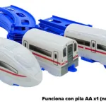 Tren Bala Juguete Pista Alta Velocidad Con Vías Y Sonidos Color Blanco