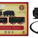 Pista De Tren A Pila Vias 1 Locomotora +3 Vagones Juguete
