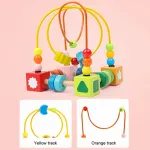 Juego Didactico De Madera Laberinto Actividades Para Bebes Color Amarillo