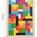 Puzle Tetris, 100% Madera, 40 Piezas, Top Gift Challenge
