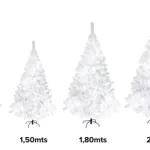 Arbol De Navidad Arbolito Pino Blanco Tronador De Lujo 1.50m Pie Metal Deco