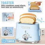 Juego De Cocina Electrodomésticos X3 Piezas Con Luz Y Sonido Color Celeste