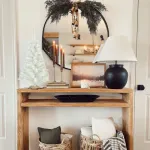 Arbolito Navidad Mini 60cm Con Base De Tronco Natural