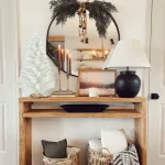 Arbol De Navidad Blanco Mini 0,80mts Base De Tronco Natural