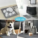 Escurridor Platos Mat Secaplatos Absorbente Secado Rapido Color Negro