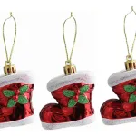 Adornos Colgante Navideño Decoración Navidad Botas X3