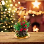 Candelabro Porta Velas Metalicos Decorativos Navidad 15cm 